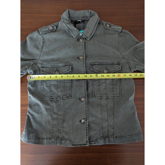Paige Boho Boxy Cropped Pacey Jacket  Vintage Ivy Green Size Large New - Picture 7 of 8